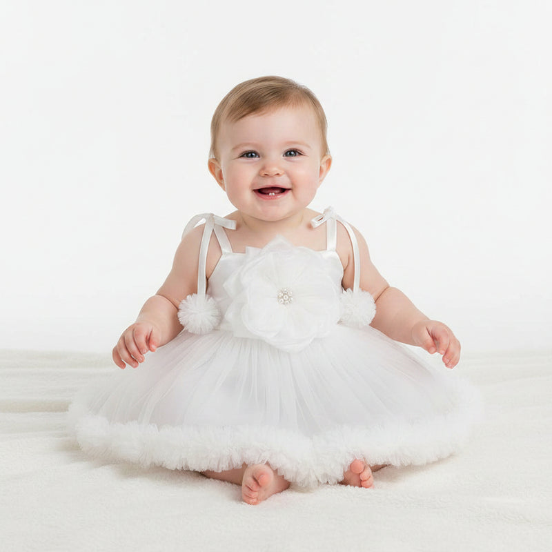 WHITE ROSE BLOOMING FROCK