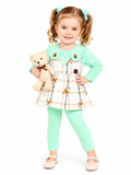 Colorful Pastel Tiered Frock for Girls with pants