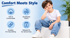 Boys Light Blue Printed Jogger Jeans with Elasticated Waist, Drawstring and White Round Neck T-Shirt – Stylish Casual Wear Set