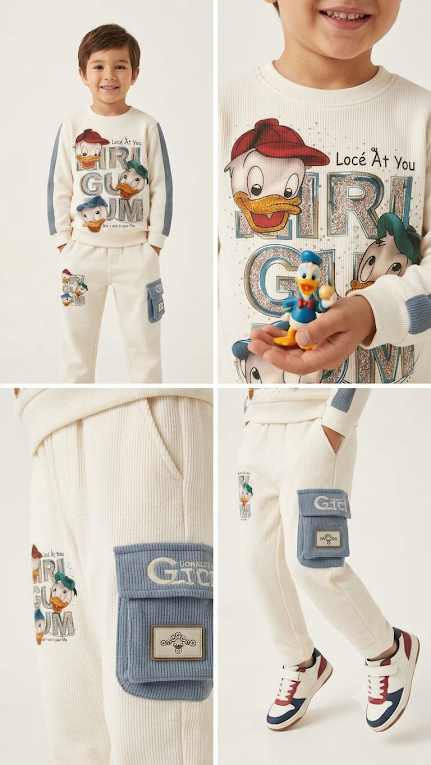 Boys' Stylish Printed Partywear Outfit