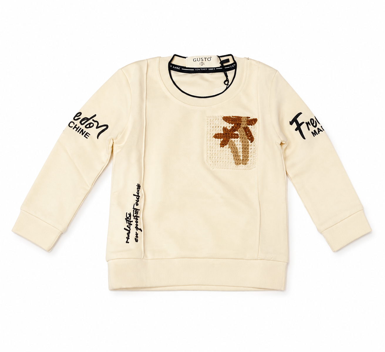 Boys' Dual-Tone Patterned Dress T-Shirt