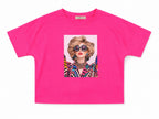 Girls Graphic Print Half Sleeve Cotton T-Shirt