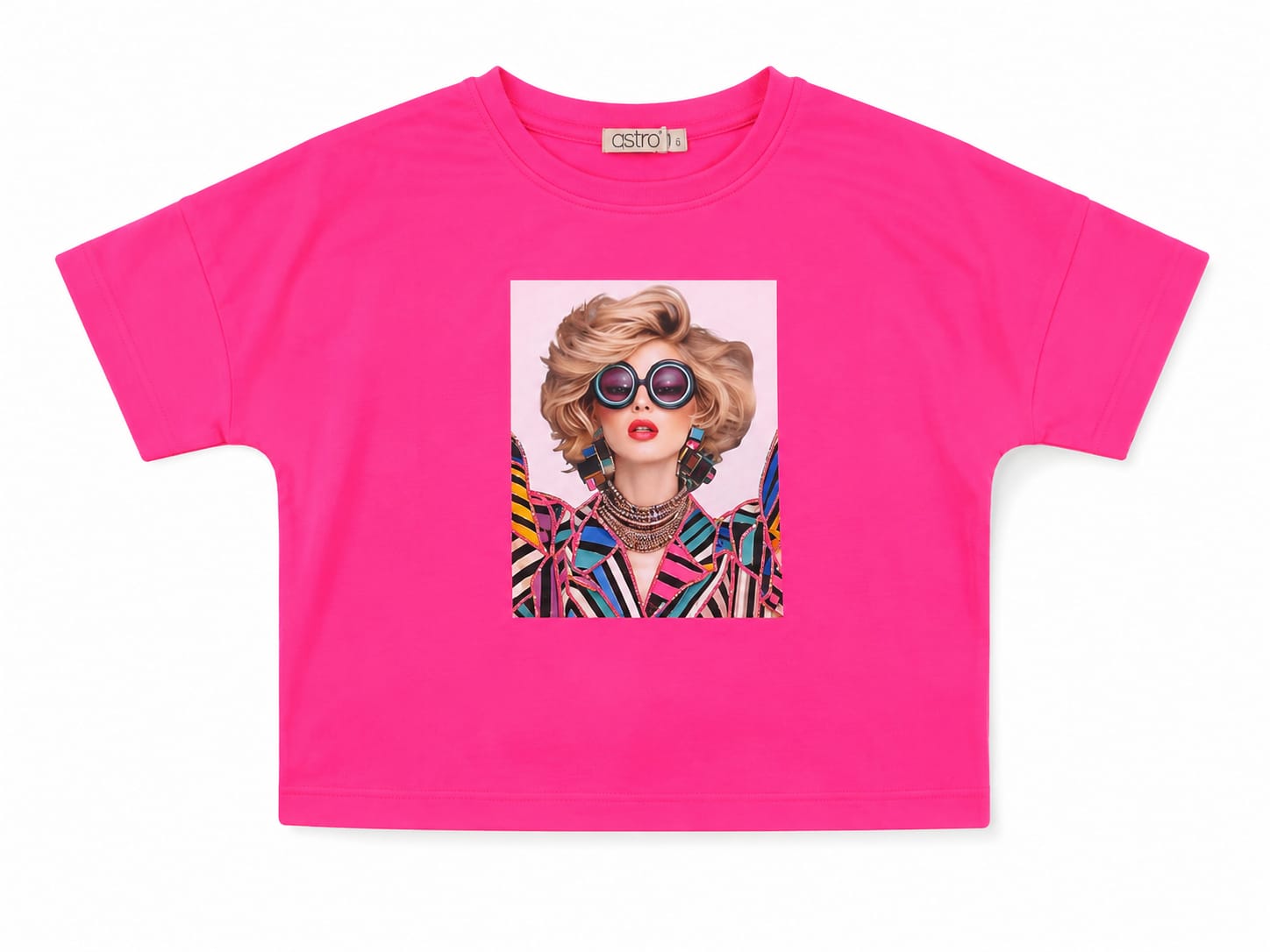 Girls Graphic Print Half Sleeve Cotton T-Shirt