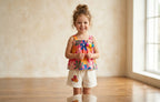 TWO-PIECE SUMMER COORDINATE COLOURFUL CLOTHING SET
