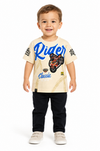 Boys "Rider" Graphic Short Sleeve T-Shirt – Cream