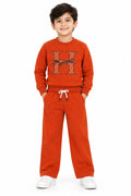 Boys' Partywear Comfort Orange Tee and Pants Outfit