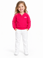 Girls pink oversized sweatshirt
