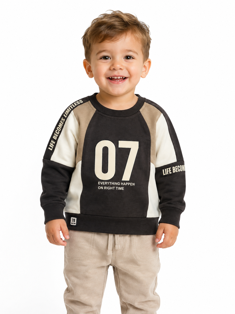 Boys' Printed Panel Button-Up T-Shirt