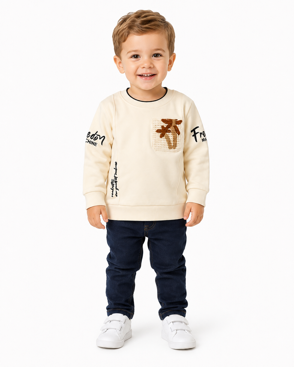 Boys' Dual-Tone Patterned Dress T-Shirt