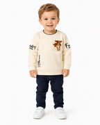 Boys' Dual-Tone Patterned Dress T-Shirt