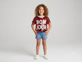 Red Sequin "BON JOUR" Girls Top