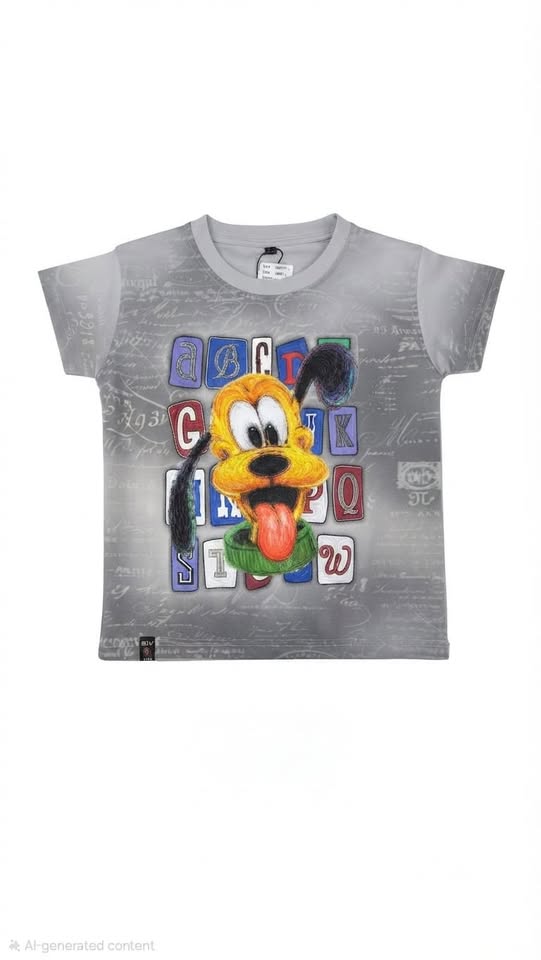Boys Grey Cartoon Graphic Printed T-Shirt