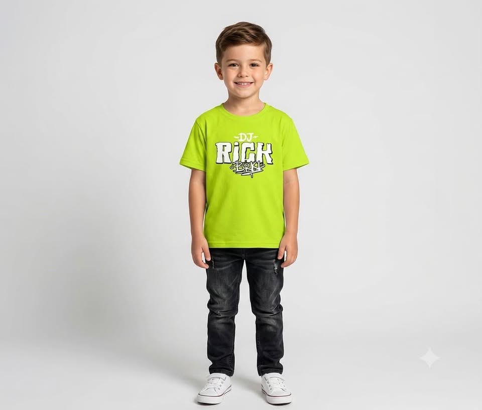 Boys Neon Green Graphic Printed T-Shirt