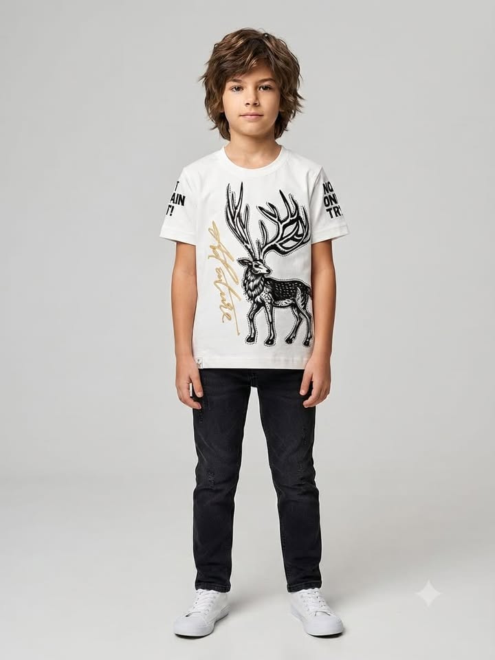 Reindeer Graphic Crewneck Tee