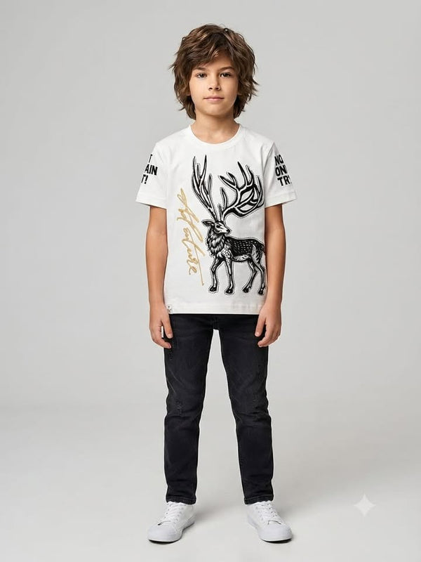 Reindeer Graphic Crewneck Tee