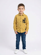 Boys Yellow Animal Graphic Shirt