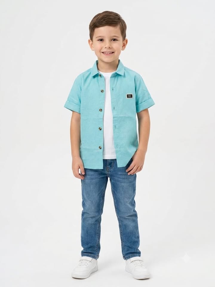 SKY BLUE HALF SLEEVE SHIRT