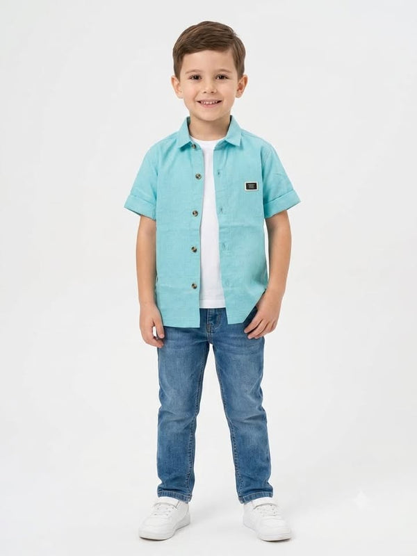 SKY BLUE HALF SLEEVE SHIRT