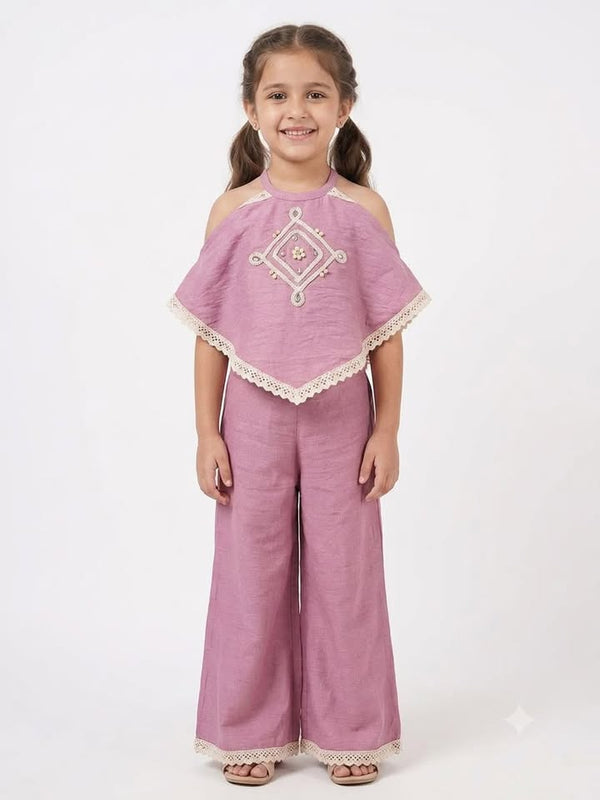 TWO PIECE PONCHO STYLE ETHNIC WEAR GIRLS
