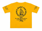Boys Yellow New York Graphic Printed Half Sleeve Cotton T-Shirt