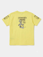 Yellow Donald Duck Graphic Printed Half Sleeve Cotton T-Shirt