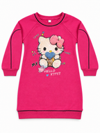 Girls Rani Pink Hello Kitty Printed Midi Dress