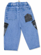 Blue Cargo with printed pockets