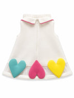LITTLE HEARTS FROCK WHITE