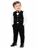 CLASSIC BLACK TUXEDO STYLE BOYS FORMAL SET