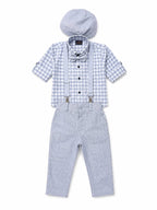 CLASSIC GREY CHECKERED BOYS PARTYWEAR SET