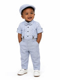 CLASSIC GREY CHECKERED BOYS PARTYWEAR SET