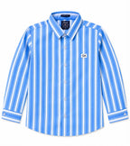 Boys Orange Vertical Striped Long Sleeve Shirt