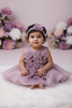 LILAC 3D FLORAL FROCK