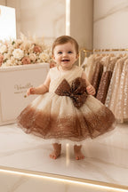 MOCHA SPARKLE GLITERRY FROCK
