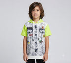Boys Denim Touch Hoodie Tee