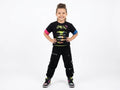 Black Mickey Graphic Cut-Out Girls T-Shirt