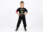 Black Mickey Graphic Cut-Out Girls T-Shirt