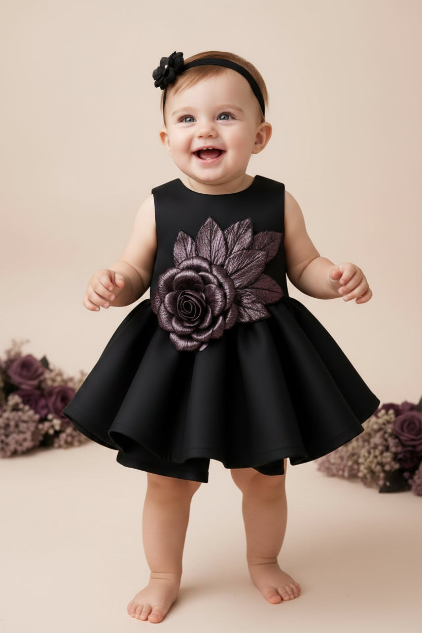 MIDNIGHT BLOOM FROCK