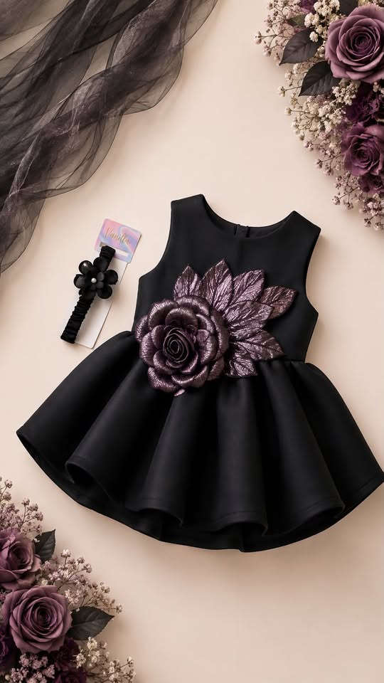 MIDNIGHT BLOOM FROCK