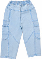 Boys Light Blue Cargo Jogger Pants