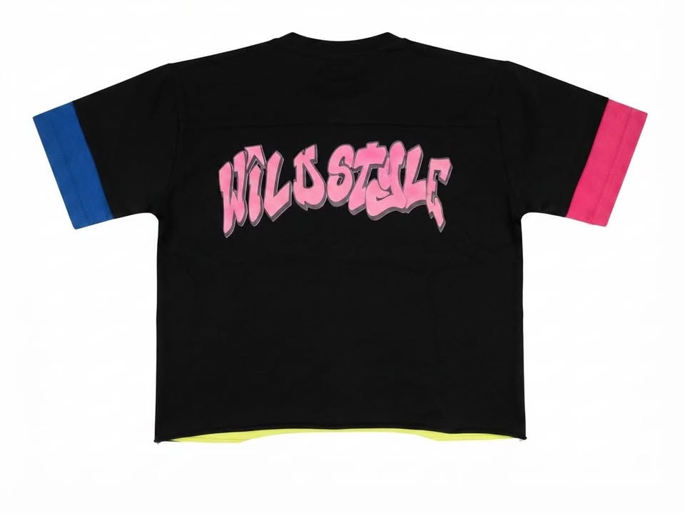 Black Mickey Graphic Cut-Out Girls T-Shirt