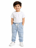 Boys Light Blue Cargo Jogger Pants