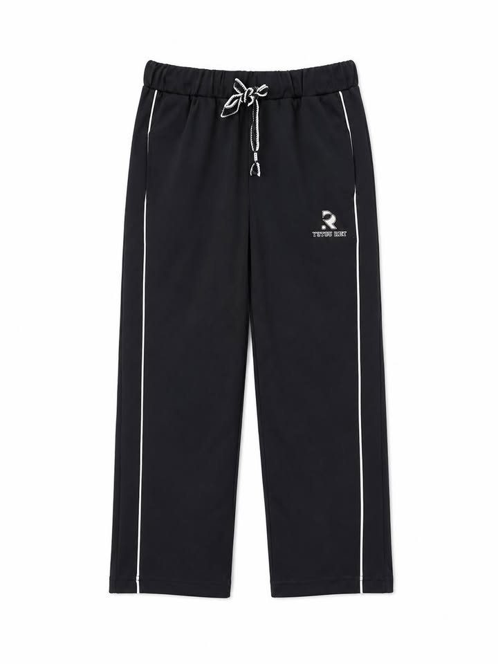 Boys Sporty Comfort Fit Track Pants - Black