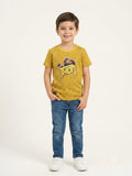 Boys Yellow Graphic Printed T-Shirt