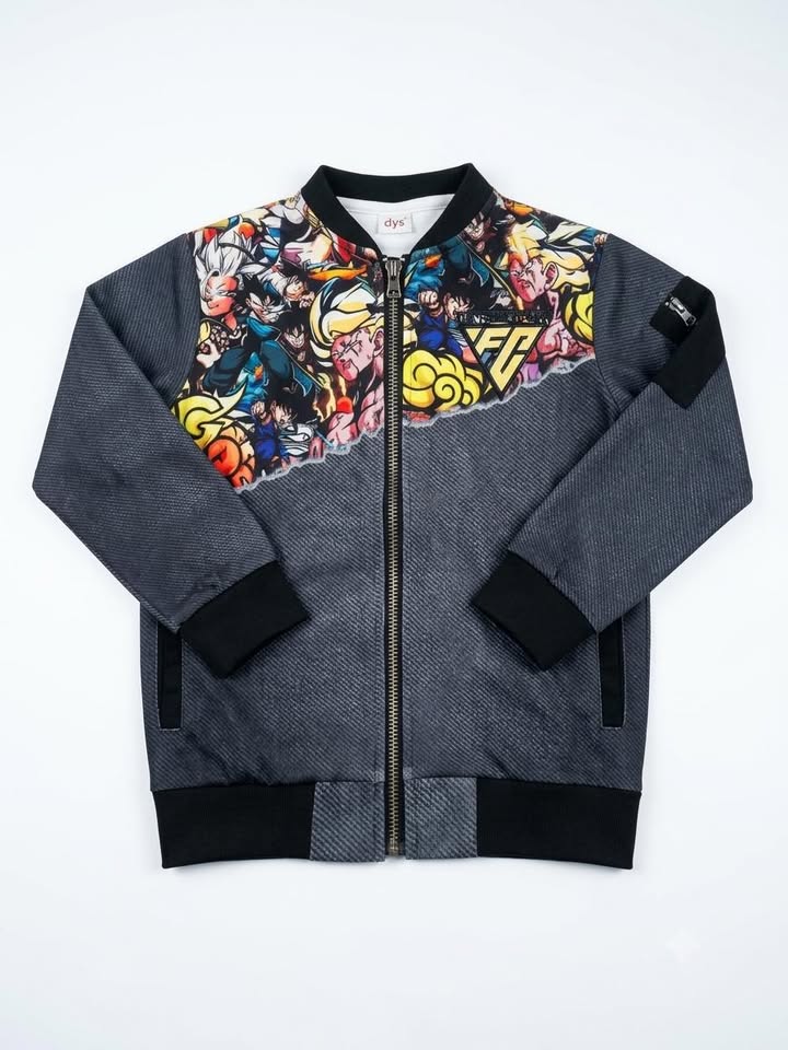 Boys Graphic Anime Zip Jacket