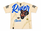Boys "Rider" Graphic Short Sleeve T-Shirt – Cream