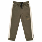Boys Sporty Comfort Fit Track Pants - Olive Green