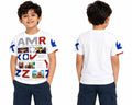 Boys White Graphic Printed Short Sleeve T-Shirt