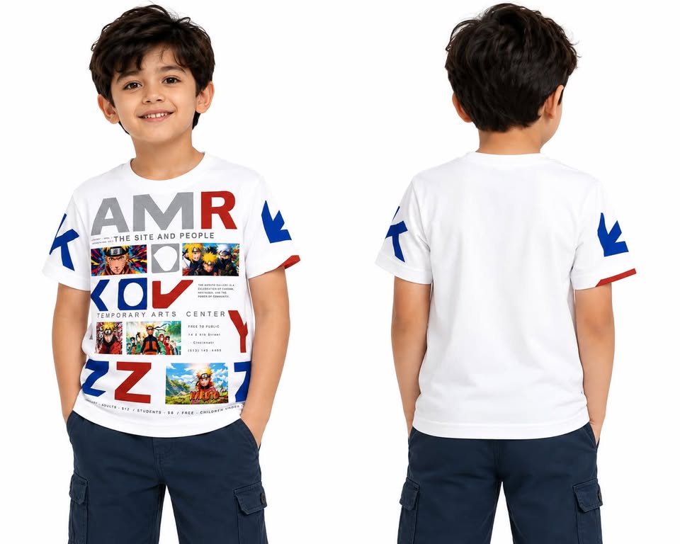 Boys White Graphic Printed Short Sleeve T-Shirt