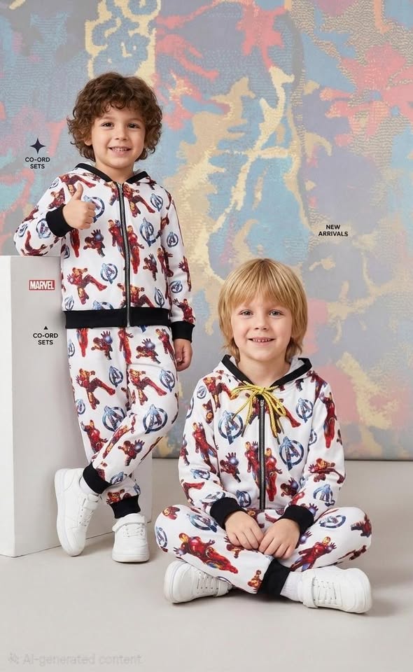 Boys & Girls Printed Zip-Up Jacket and Joggers Set